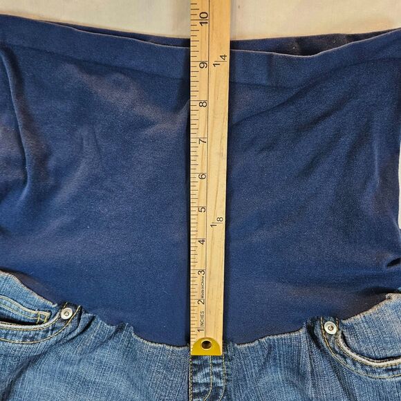 Oh Baby Motherhood Maternity Jean Capri Crops Womens Size Large 20" Inseam - Picture 6 of 12